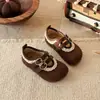 Zapatos Birkenstock para Niños Estilo Bosque Retro para Niñas Zapatos Pequeños de Cuero Otoño 2026 Nuevas Llegadas Mocasines para Niños Suela Suave Zapatos de Princesa