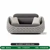 Combinação de Sofá de Exterior para Villa Pátio Jardim Lazer Mesa e Cadeira de Rattan Terraço Exterior Impermeável Prova de Sol Cadeira de Rattan Frete Grátis