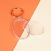 Llavero Acrílico Transparente Llavero Colgante Pequeño Cáscara Hueca Colgante Irregular Marco de Fotos Pequeño Lote Personalizado En Stock Junior