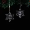 Accesorios Navideños, Copos de Nieve Estéreo de Cristal de Alta Transparencia Simulada, Colgantes Decorativos para Árbol de Navidad, Suministros de Decoración Navideña