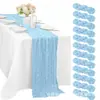 Amazon Bali Chifón Arrugado Mantel Individual, Mantel de Gasa Semitransparente, Mantel de Boda Estilo Bohemio Festivo