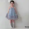 Ropa de Verano para Niñas 2026 Nuevo Estilo Coreano Vestido de Niña Vestido de Princesa Falda Tutú de Tirantes