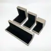 Oferta especial, joyero de cuero PU cepillado dorado, caja para propuesta de anillo de diamantes, caja para collar, caja de embalaje para joyería, joyero al por mayor