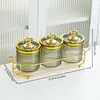 Juego de Frascos para Especias Caja de Condimentos Combinada Salero Doméstico de Cocina Botella de Condimentos Caja de Almacenamiento Azucarero Arte de Hierro