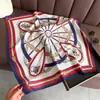 Bufanda Cuadrada Pequeña de Algodón y Lino con Patrón de Espiga de Cadena Europea y Americana Pañuelo para la Cabeza Imitación Terciopelo Chal Protección Solar Bufanda para el Cuello Bufanda para Mujer