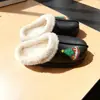 Nuevos Zapatos de Algodón con Patrón Lindo de Peluche para Pareja, Media Cubierta, para Uso en Casa y al Aire Libre, Zapatos de Invierno Impermeables, Envío Transfronterizo
