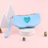 Bolsa de silicona con forma de corazón para guardar gafas, se puede colgar como monedero, producto popular transfronterizo para mujeres, bolsa para guardar gafas de sol y gafas