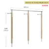 Estante de exhibición para tienda de ropa madera de mar acero inoxidable montado en la pared simple colgante lateral de piso estante de exhibición tienda de ropa de mujer estante de ropa