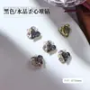 Rhinestones Brillantes para Uñas con Forma de Corazón y Candado, Rhinestones de Corazón y Candado 3D de Venta Caliente en Tiktok, Decoraciones de Uñas con Cadena de Corazón al por Mayor