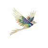 Broche de pájaro azul esmaltado de lujo ligero de alta gama con estilo europeo, diseño único, pasador personalizado, broche moderno y exquisito
