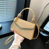Bolsa Quadrada Pequena Simples Feminina Verão 2023 Nova Moda Cor Sólida Bolsa de Ombro Bolsa de Mão Casual Bolsa Transversal Retrô
