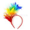 Accesorios para el cabello para fiestas navideñas europeas y americanas tocado de plumas coloridas tocado de novia para fotografía diadema de flor individual para fiesta