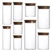 Frasco de Vidrio Sellado con Tapa de Bambú Tarro para Té Hierba Medicinal Té Aromático Fruta Seca Tarro de Almacenamiento de Snacks Botella de Almacenamiento para Cocina Tamaño Grande