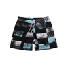 Shorts de Playa Sueltos para Hombre con Estampado Digital de Piña, Forro de Malla, Tallas Grandes para Baño en Aguas Termales