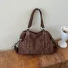 Bolso de mujer transfronterizo de gran capacidad 2026 nuevo casual con tachuelas para el hombro y la axila para viajes y desplazamientos bolso tote