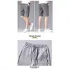 Pantalones Cortos Deportivos Elásticos de Verano para Hombre, Pantalones Cortos Casuales Holgados de Cinco Puntos de Moda para Hombres Jóvenes, Pantalones Finos Versátiles de Longitud Media