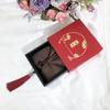 Caja con cajón con borlas de herencia directa de fábrica, caja de joyería dorada, caja de pulsera, venta al por mayor con logotipo incluido