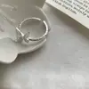 Anillo de Mariposa de Plata de Ley S925 para Mujer Moda Simple Personalidad Versátil Estilo Mori Textura Exquisita Anillo Abierto Ajustable