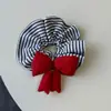 Corea del Sur Dadongmen nuevo lazo tridimensional raya de algodón anillo para el pelo de intestino grueso accesorios para el pelo lindos y juguetones cuerda elástica para el pelo