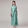 Vestido Sencillo de Encaje Manga Larga Petite 2026 Nuevo Nicho Aliexpress Tendencia Vestido para Reunión Anual
