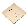 Panel de interruptores placa grande oro interruptor de pared enchufe 16A hogar USB 2-3 clavijas 5 orificios enchufe de cinco orificios