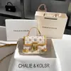 Dropshipping Bolsa Quadrada Pequena de Sarja Color Block Vintage Estilo Novo Verão 2026 Bolsa de Ombro Bordada de Alta Qualidade Atacado