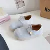 Sapatos Casuais Bell de Sola Grossa. Sapatos Birkenstock Femininos 2025 Nova Moda de Inverno Versátil Casual Mocassins B3027