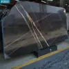 Painéis de Mobiliário Personalizados em Mármore Natural Preto, Bancadas de Ilha com Padrão Preto e Branco, Mesas de Jantar, Mesas de Centro, Banheiras e Lavatórios