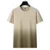 TUCANO/Pájaro Carpintero Camiseta de Verano Nueva para Hombre Estampada a Mano de Pata de Gallo para Negocios con Cuello Roscado Degradado