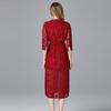 Nuevo Vestido Cheongsam Mejorado Ligeramente Gordito Primavera y Otoño Nuevo Estilo Chino Festivo Combinable Cintura Elástica Talla Grande