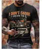 Verano Exportación Transfronterizo Nueva Serie de Motocicletas Impresión Digital 3D Estilo Hip-hop Urbano Suéter Ajustado Camiseta para Hombre