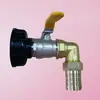 Conector para Accesorios de Barril IBC, Pezón de Válvula de Latón Electrochapado con Doble Rosca Exterior, Grifo de 1/2 Pulgada 3/4 1 Pulgada