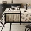 Mantel Estilo Vintage, Impermeable, Resistente al Aceite, No Lavable, Nuevo Modelo 2025, Lujo Ligero, Sensación de Alta Gama, Cubierta Retro Verde para Mesa de Comedor y Mesa de Café