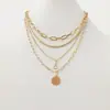 Cadena de Perlas Oceánicas de Venta Caliente Transfronteriza Europea y Americana Cadena para Clavícula de Mujer Colgante de Estrella de Mar y Concha Collar Multicapa Apilable Venta al por Mayor