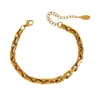Lele Joias Moda Transfronteiriça Design de Nicho Conjunto de Colar e Pulseira de Aço Titânio Versátil para o Dia a Dia Corrente de Clavícula de Alto Padrão