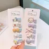 Presilhas Fofas de Bico de Pato Listradas para Crianças, Meninas, Bebês, Conjunto de 5, Presilhas de Cabelo com Esquema de Cores para Jardim de Infância