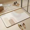 Alfombrilla de Baño Transfronteriza, Alfombrilla de Baño Absorbente de Agua Antideslizante, Alfombrilla de Tierra de Diatomeas para Puerta de Inodoro, Alfombrilla de Piso Fácil de Limpiar de Secado Rápido