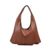 Bolso de hombro de gran capacidad, bolso de mano bajo el brazo, bolso de compras retro portátil, sencillo y combinable, bolso de cuero suave.