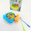 Juguete de pesca con mecanismo de cuerda transfronterizo Mini tamaño pequeño máquina de juego de pesca interacción padre-hijo para niños