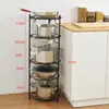Estantería de Esquina para Cocina, de Pie, Multicapa, Acero Inoxidable, Triangular, para Ollas, Estantería Doméstica para Guardar Ollas
