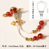 Set de Cuentas para la Cintura de Ágata Roja Estilo Xizang con Eje Universal, Cuentas Espaciadoras, Conector de Tres Vías Versátil, Bodhi Estrella y Luna Vajra 108 Cuentas