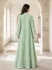 En Stock Estilo Nuevo Transfronterizo Vestido Bordado Pesado 3D Fábrica Mayorista Festival Vacaciones Comercio Exterior Vestido de Noche Bordado