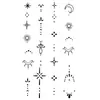 Artículo Popular Transfronterizo con un Estilo Oscuro de Alta Gama: Pegatina de Tatuaje Temporal Pequeño Gráfico Dedo Mariposa Luna Espina Tótem Columna Vertebral Brazo