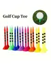 Prego de plástico para bola de golfe 83mm cor mista listrado tee prego de vidro acessórios de tee de golfe