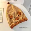 Gorro de baño y secado de pelo para adultos con temática de dibujos animados, absorbente, grueso, secado rápido, toalla de pelo, toalla de pelo de vellón de coral, gorro de baño, turbante para la cabeza