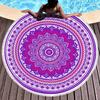 Suministro Transfronterizo Microfibra Mandala Flor Redonda Toalla de Playa de Verano Chal Impreso Borla
