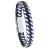 Jóias de Moda Europeia e Americana Transfronteiriça Pulseira Simples Retrô de Couro Trançado Jóias da Moda Pulseira Personalizada com Fecho Magnético