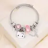 Pulseira Panjia Rosa Pulseira Gato KT Pulseira Desenho Animado Transfronteiriça Fofa Pando Hello Kitty Puxar Fábrica de Joias Atacado