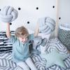 Almohada danesa popular en Internet, con forma de bola, para sala de estar, dormitorio, con nudo creativo, estilo nórdico, tejida, para sofá.