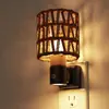 Luz nocturna enchufable base C7 GY272 modelo cilíndrico BOHO lámpara de cuerda para dormitorio luz de mesita de noche sensor de control luz nocturna